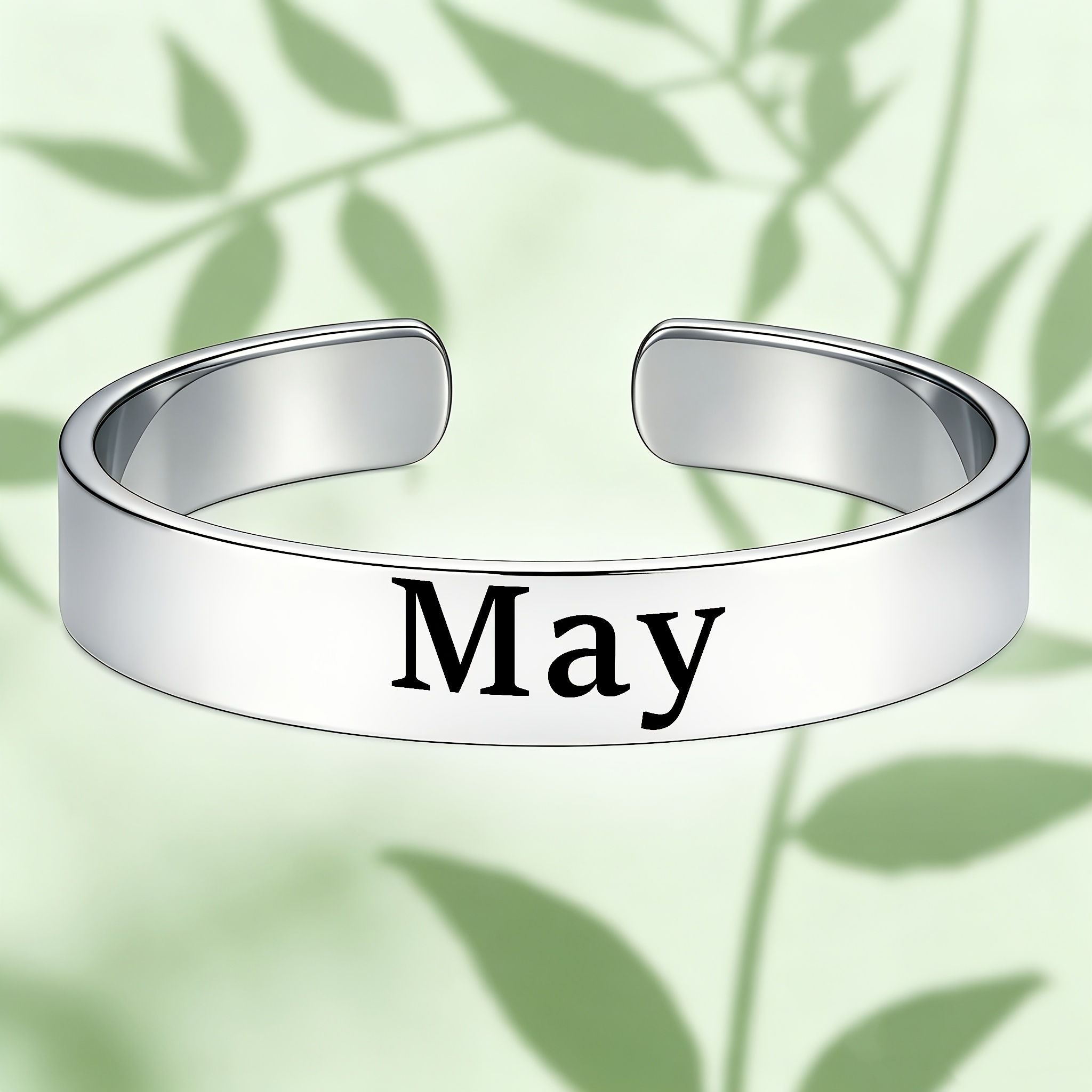 304 Stainless Steel Open Bangle for Special Anniversaries